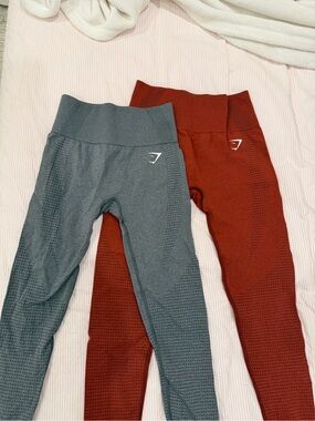 Gymshark Seamless High-Waist Leggings - Gray & Rust